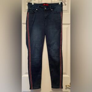 Jennifer Lopez Blue Jeans with Studded Accents